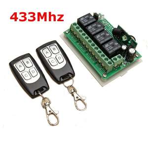 Geekcreit® 12V 4CH Channel 315/433Mhz Wireless Remote Control Switch With 2 Transmitter