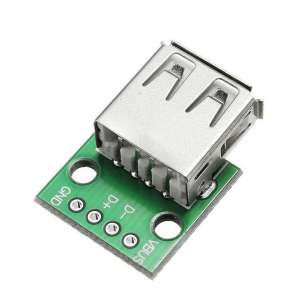 USB 2.0 Female Head Socket To DIP 2.54mm Pin 4P Adapter Board 