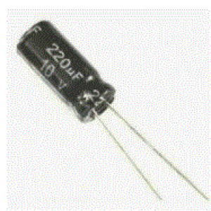 220uF 10V 105°C Radial Electrolytic Capacitor 5x12mm
