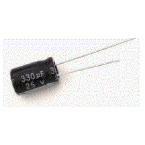 330uF 25V 105°C Radial Electrolytic Capacitor 8x12mm