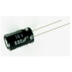 680uF 16V 105°C Radial Electrolytic Capacitor 8x12mm